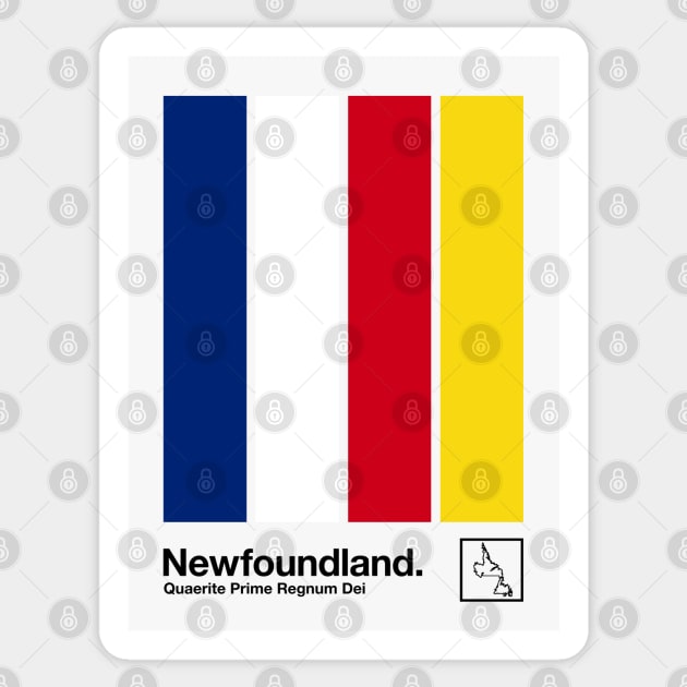 Newfoundland // Original Minimalist Artwork Poster Design Sticker by DankFutura